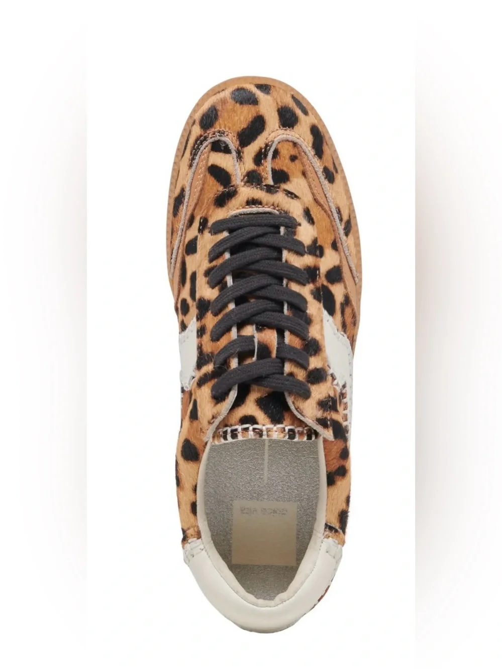 Dolce Vita Leopard Print Pony Hair Sneakers with Cream Accent